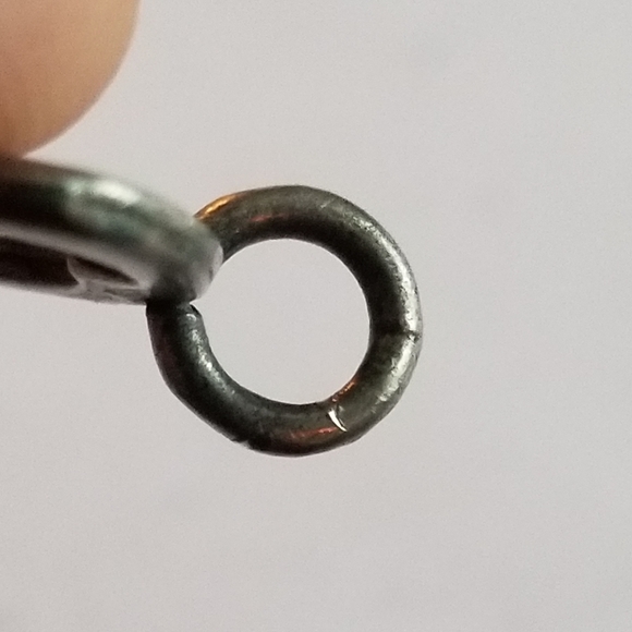 Vintage key pendant SOSY skeleton key steampunk charm silver tone heart - Picture 11 of 12